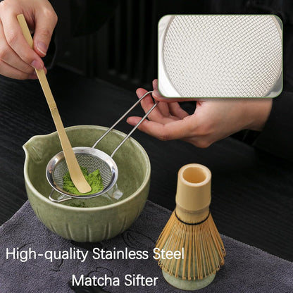 Set de Matcha 10 pièces 450ml fleurs épanouies