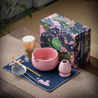 Set Matcha Sakura Rose Pétale Cerisier Bowl
