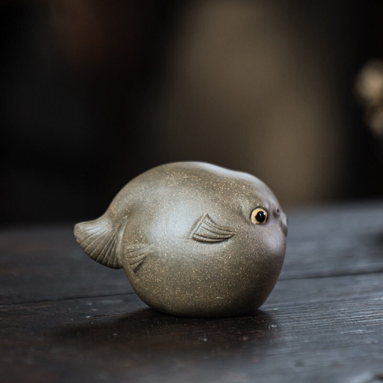 Mascotte de Thé Hibou Sage en Céramique