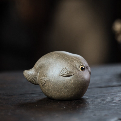 Mascotte de Thé Hibou Sage en Céramique