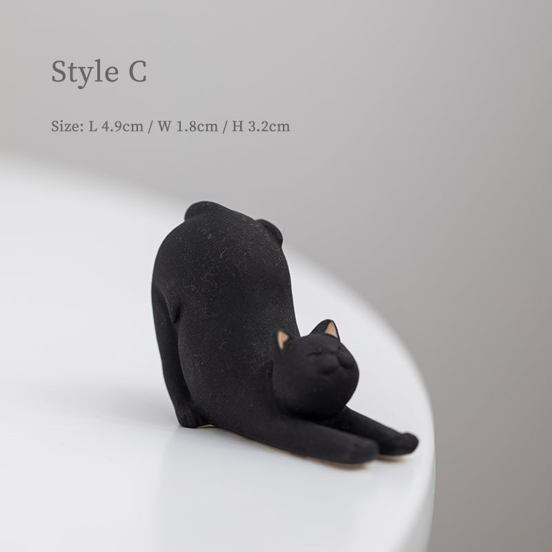 Mascottes de thé chat stretch orange