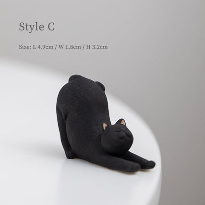 Mascottes de thé chat stretch orange