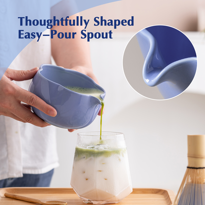 Set Matcha 500ml Pétale Bol Évasé Design Japonais