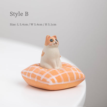 Mascottes de thé chat stretch
