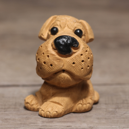 Mascottes de thé chien cartoon en argile