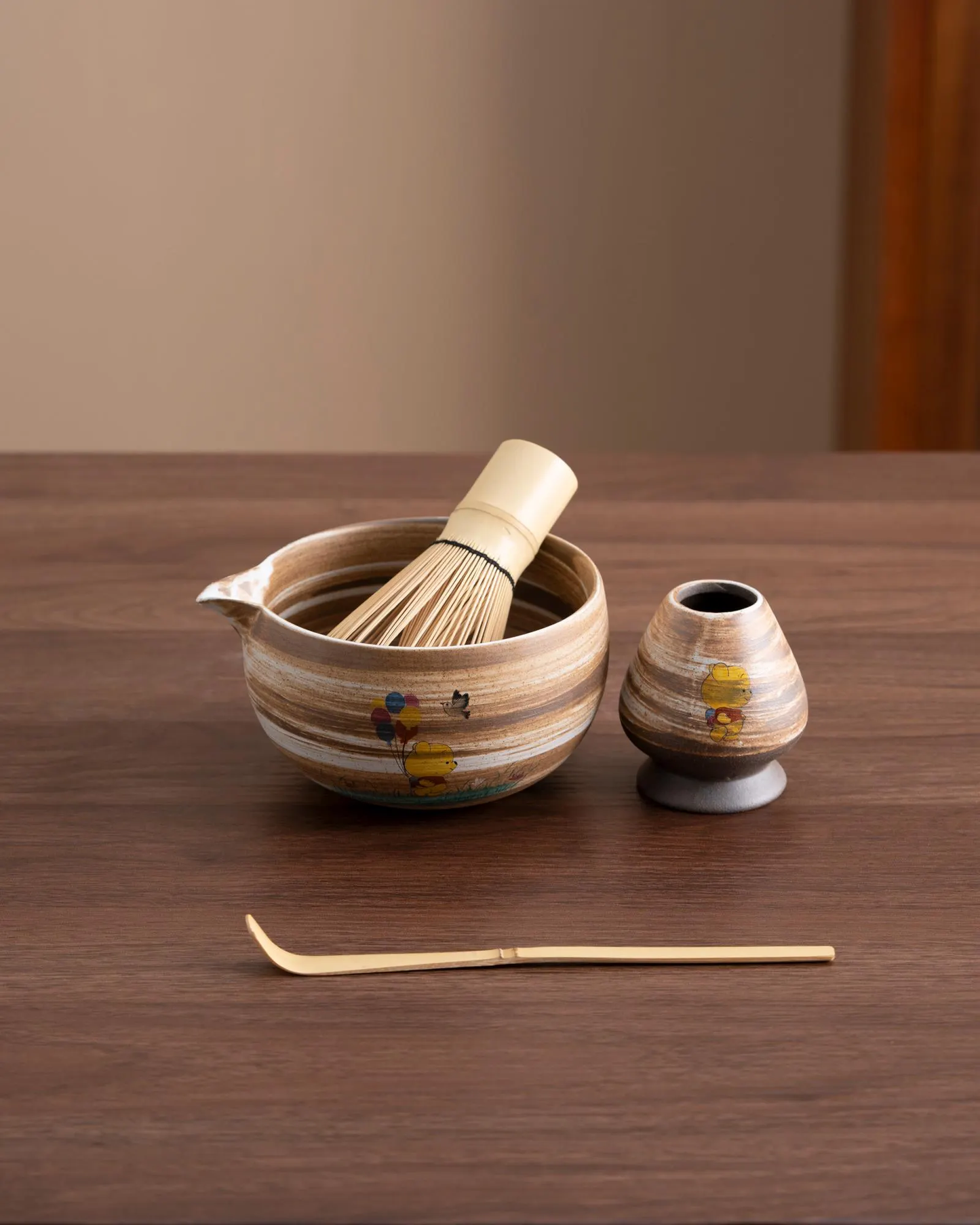 Set Matcha 450ml Floral Petite Taille Cadeau Idéal