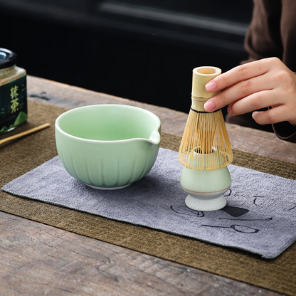 Set de matcha 450ml trois couleurs fleuré