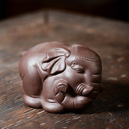 Mascottes de thé elephan historique en argile