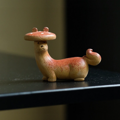 Mascotte de Thé Carpe Bonheur en Argile