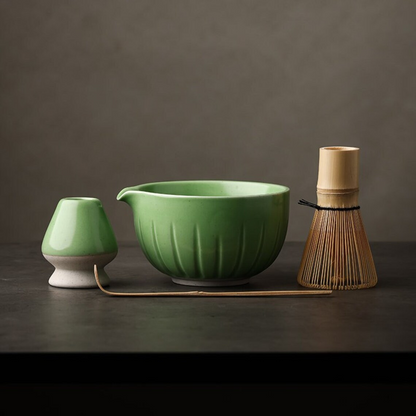 Set de matcha 450ml trois couleurs fleuré