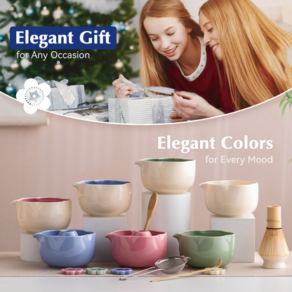 Set Matcha 500ml Pétale Contour Fin Sculpté Bowl