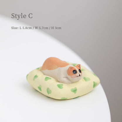 Mascottes de thé chat stretch