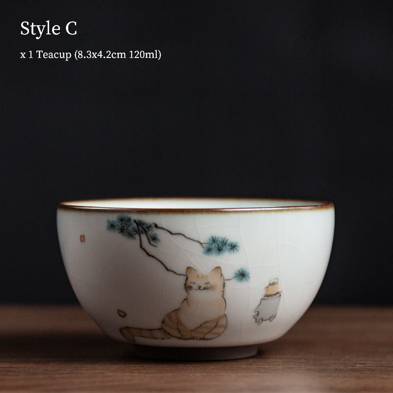 Tasse à thé céramique 120ml Grès Brun