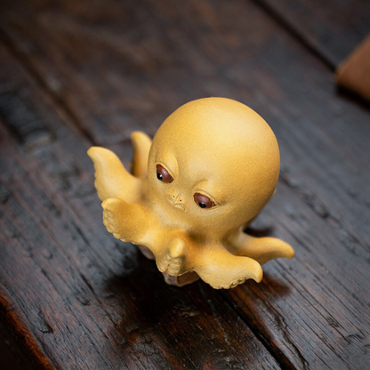 Mascotte de Thé Bouddha Méditant en Céramique