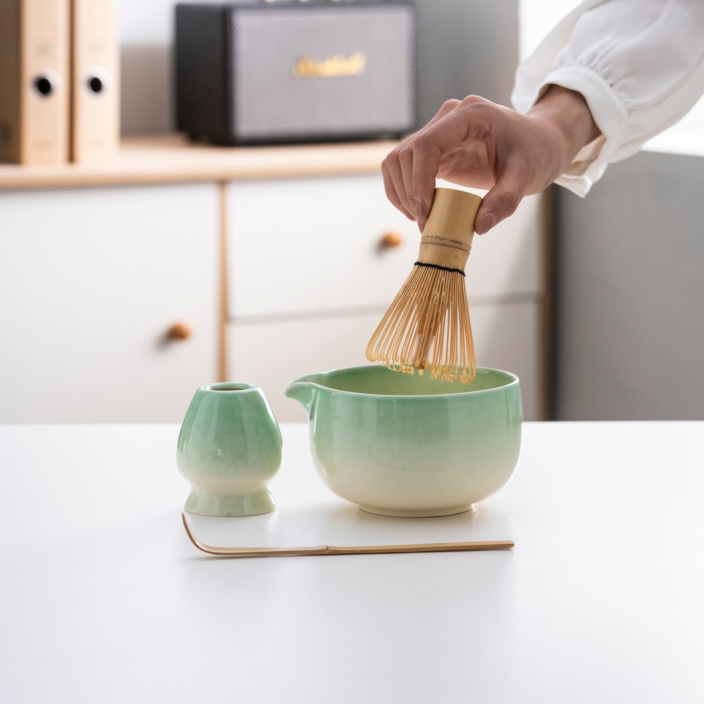 Set de Matcha cristaline vert 450ml