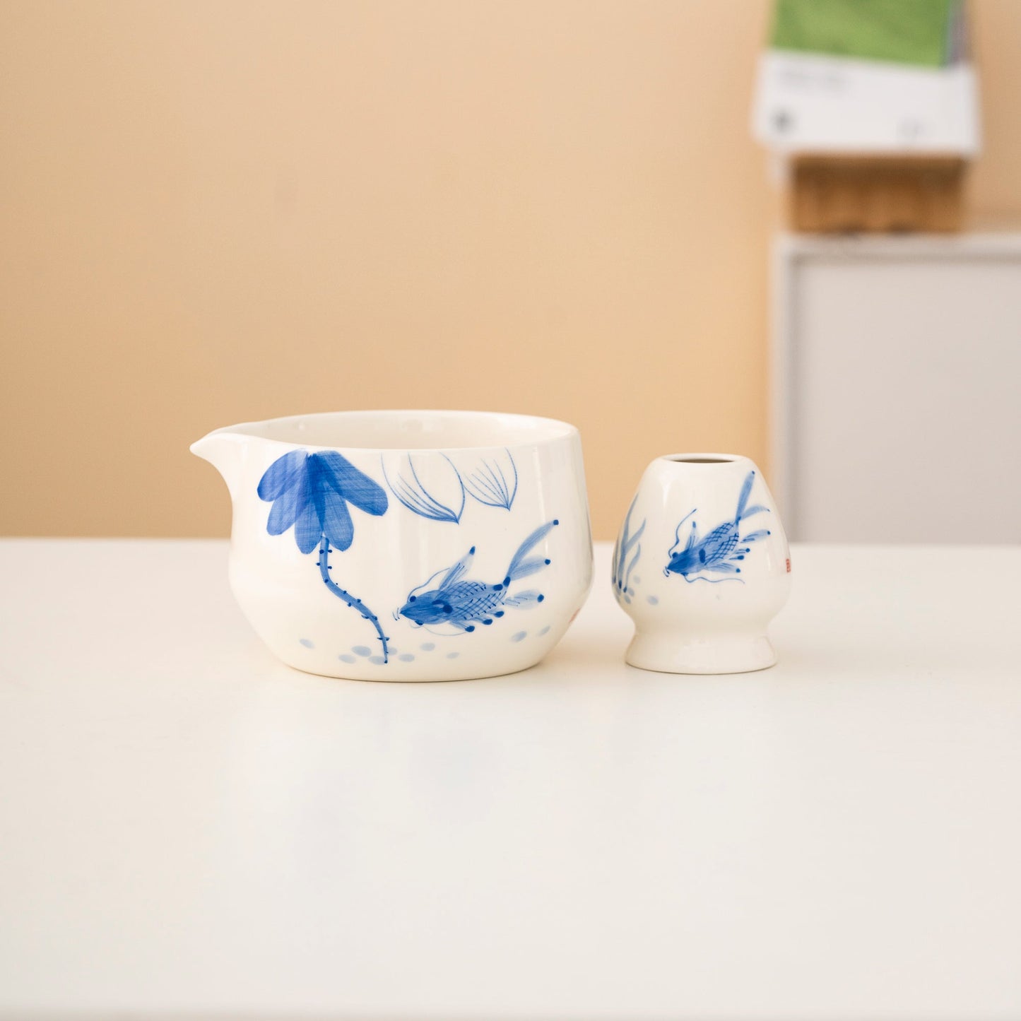 Set de Matcha 550ml poisson bleu