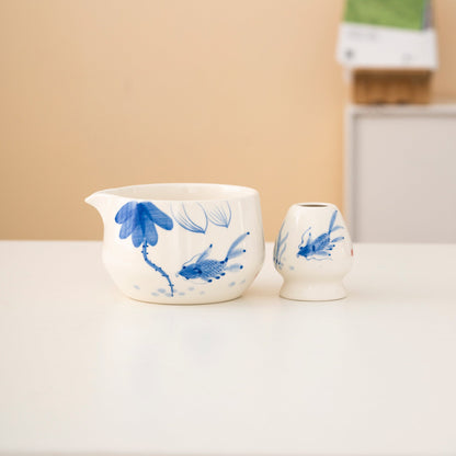 Set de Matcha 550ml poisson bleu