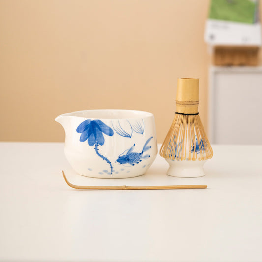 Set de Matcha 550ml poisson bleu