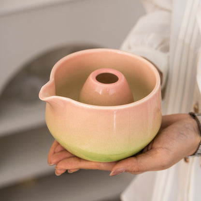 Set de matcha 450ml dégradé rose-vert