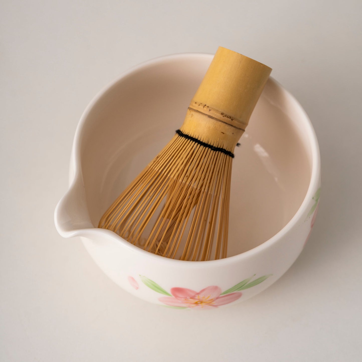 Set de matcha 450ml Fleurs rose