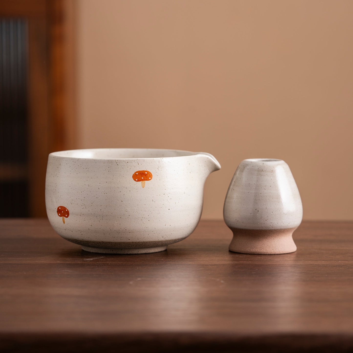 Set de matcha 450ml champignons rouges