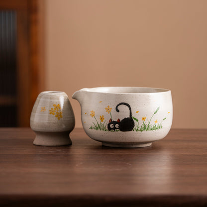 Set de matcha 450ml chatton noir 2
