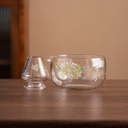 Set Matcha 550ml Bowl Verre Fouet Chasen Holder
