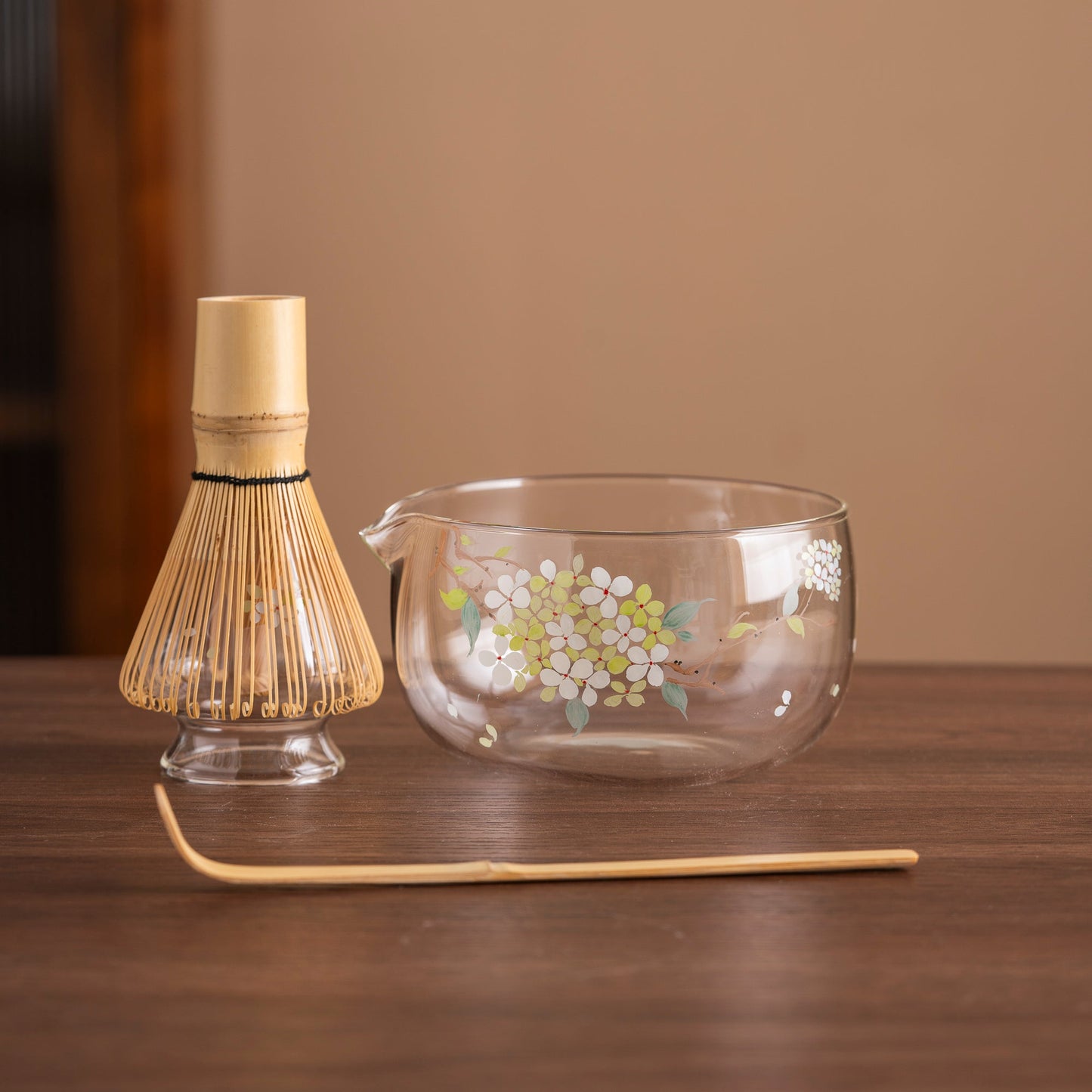 Set Matcha 550ml Bowl Verre Fouet Chasen Holder