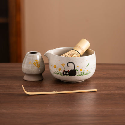 Set de matcha 450ml chatton noir 2