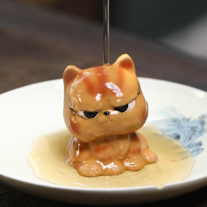 Mascottes de thé cute chat en argile