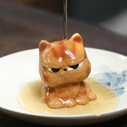 Mascottes de thé cute chat en argile
