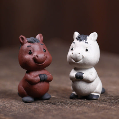 Mascottes de thé ane mignon argile