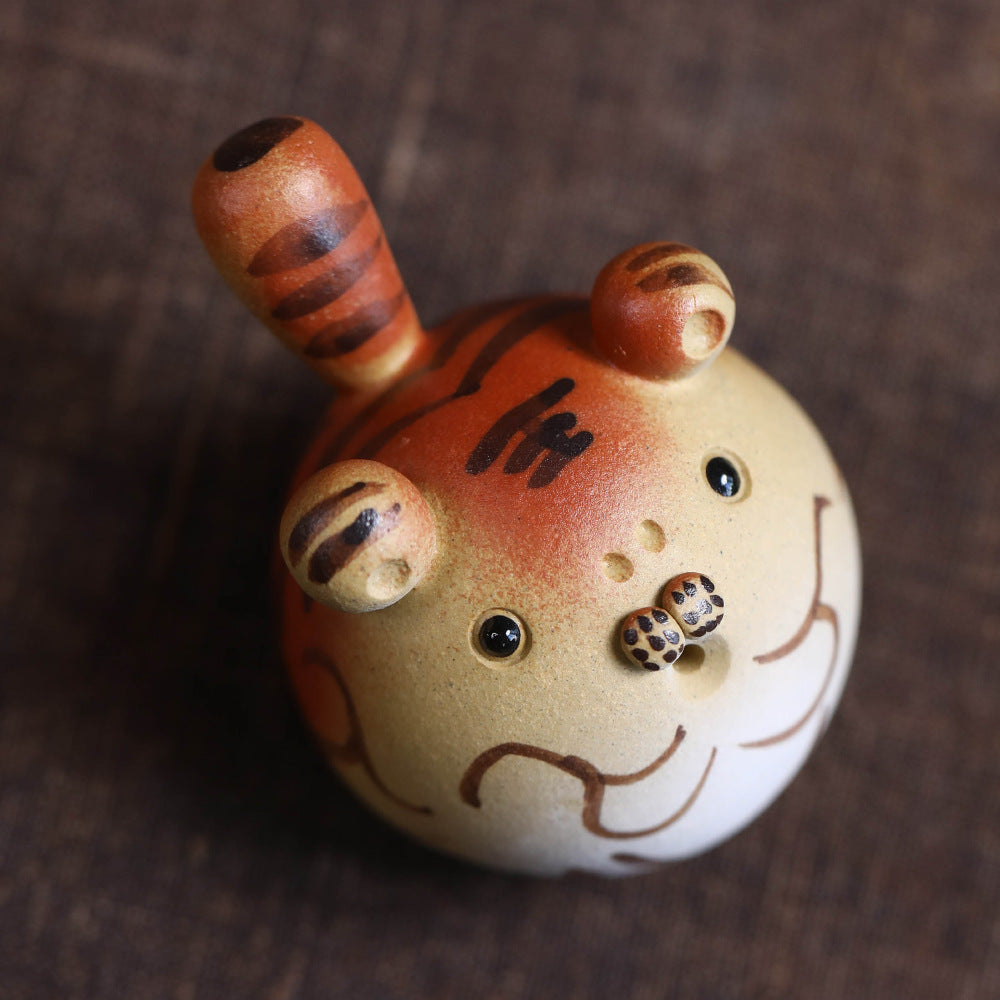 Mascottes de thé tigre mignon en argile