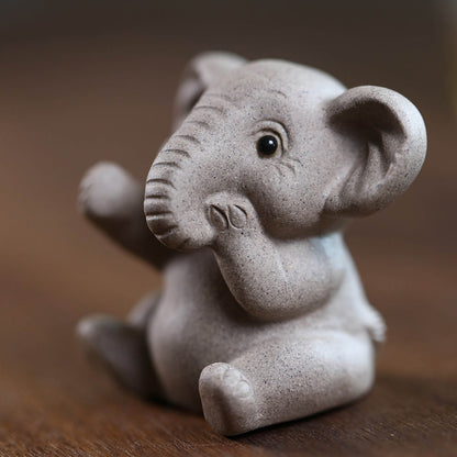 Mascottes de thé elephant gris mignon argile