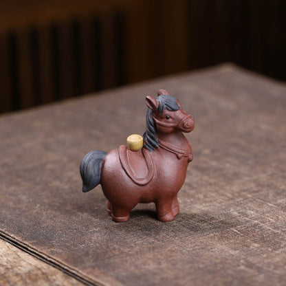 Mascottes de thé cheval sauvage en argile