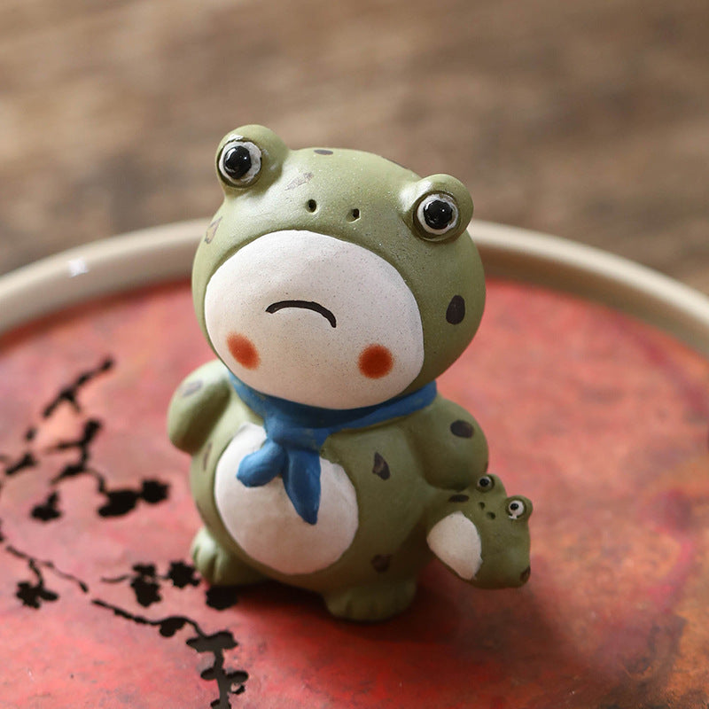 Mascottes de thé frog en argile