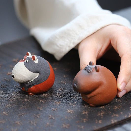 Mascottes de thé cute animal en argile
