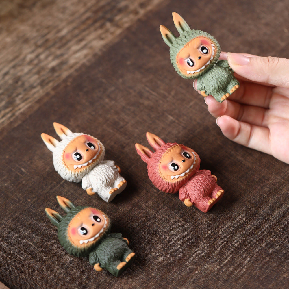 Mascottes de thé labubu en argile