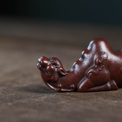 Mascottes de thé posson rouge en argile