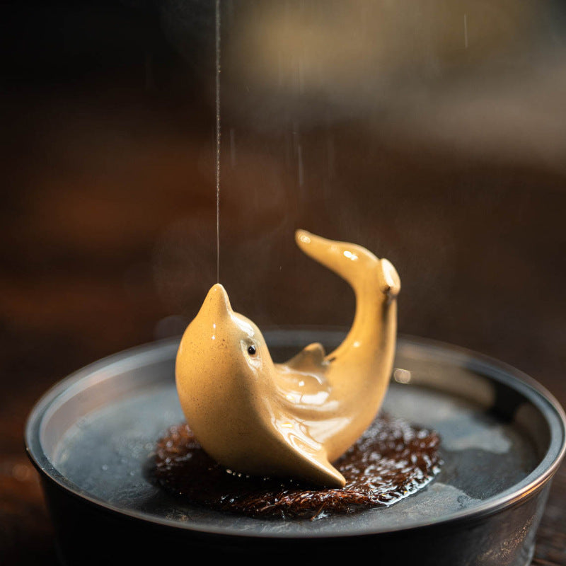 Mascotte de Thé Dragon Eau en Céramique