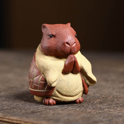 Mascottes de thé capybarra en argile