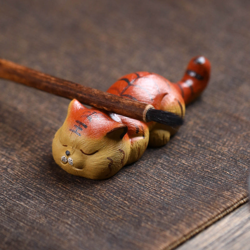 Mascottes de thé sleeping cat
