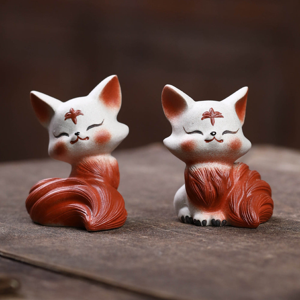renard roux zen en argile
