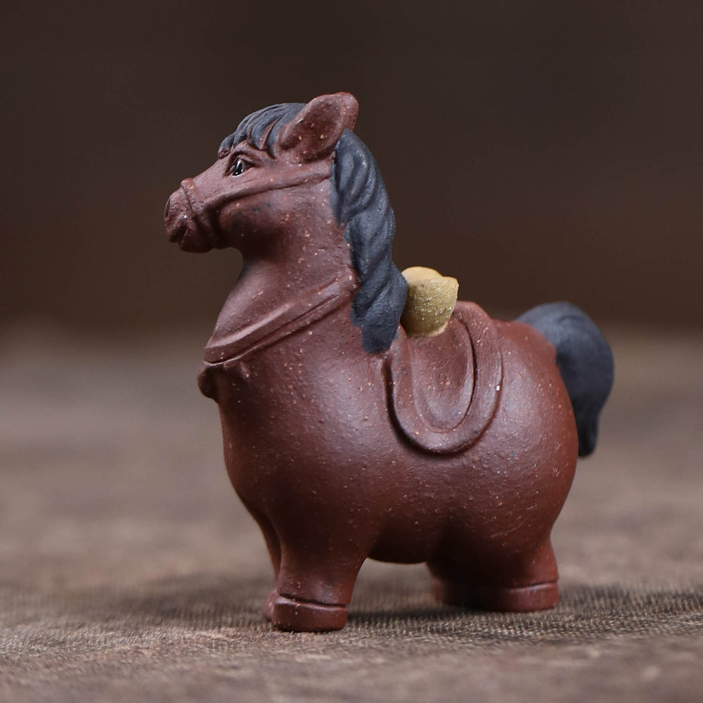 Mascottes de thé cheval sauvage en argile