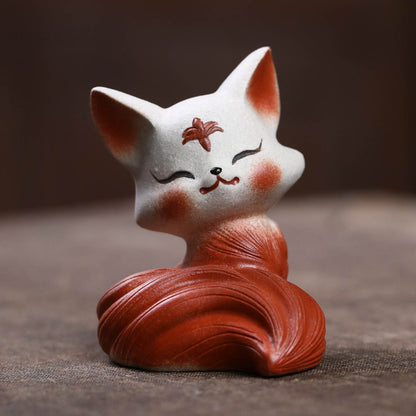 renard roux zen en argile