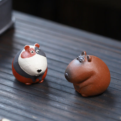 Mascottes de thé cute animal en argile