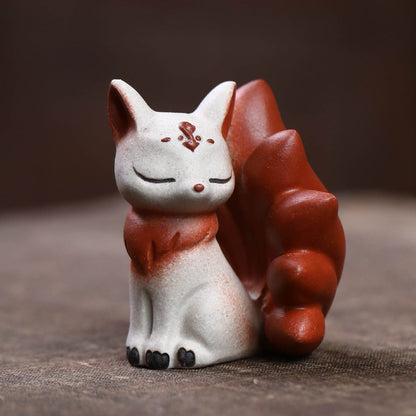 renard roux zen en argile