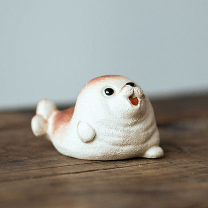 Mascottes de thé foque en argile