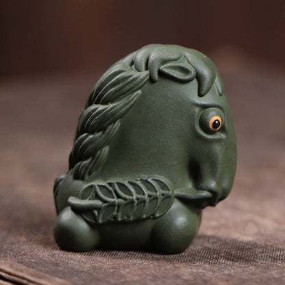 Mascottes de thé chevalier en argile