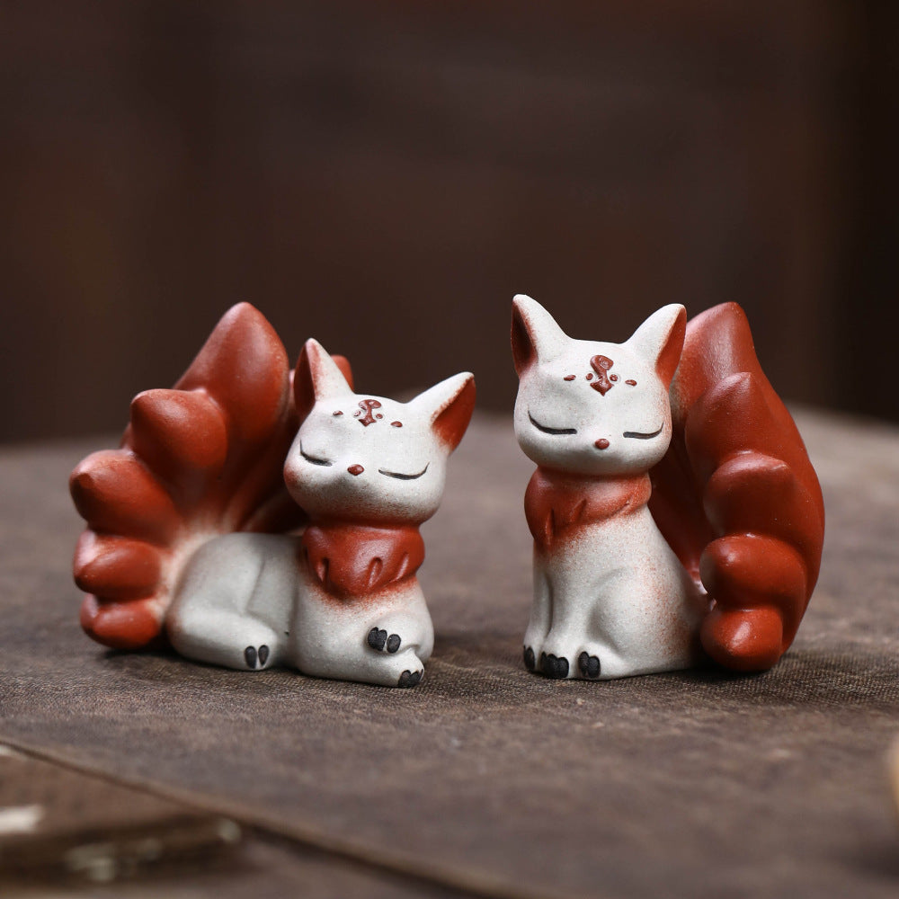 renard roux zen en argile